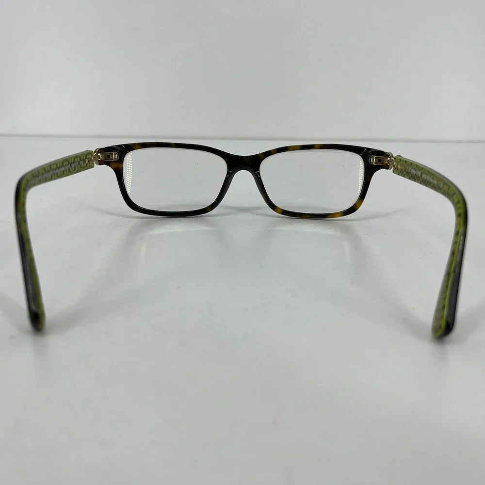 Coach HC 6052 Fannie Dark Tortoise Green Signature C Eyeglasses Frames 54-16-135
